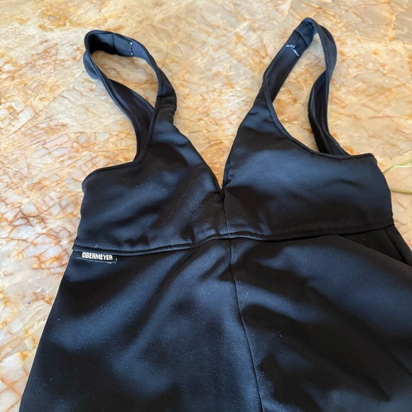 Obermeyer Body Con Black Stirrup Ski Pants Overalls 8 - Picture 11 of 11